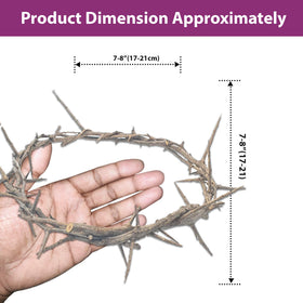 Zuluf handcrafted crown of thorns texture emphasizes rustic character and reverent display.