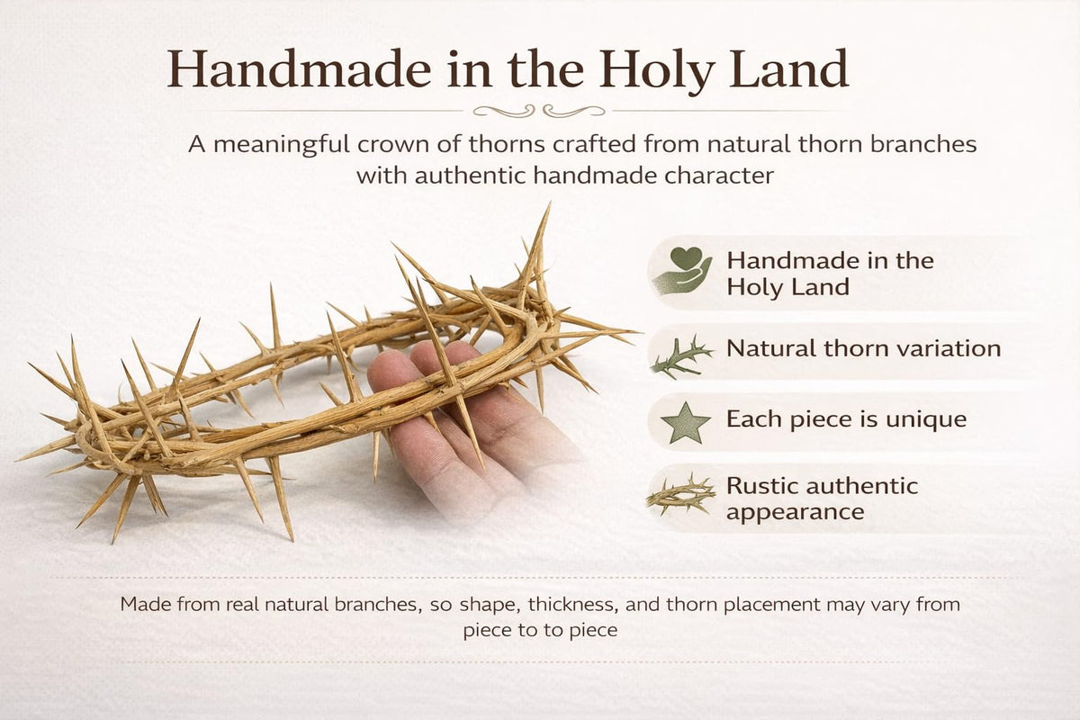Zuluf holy-land decoration crown of thorns enhances devotional spaces and seasonal displays.