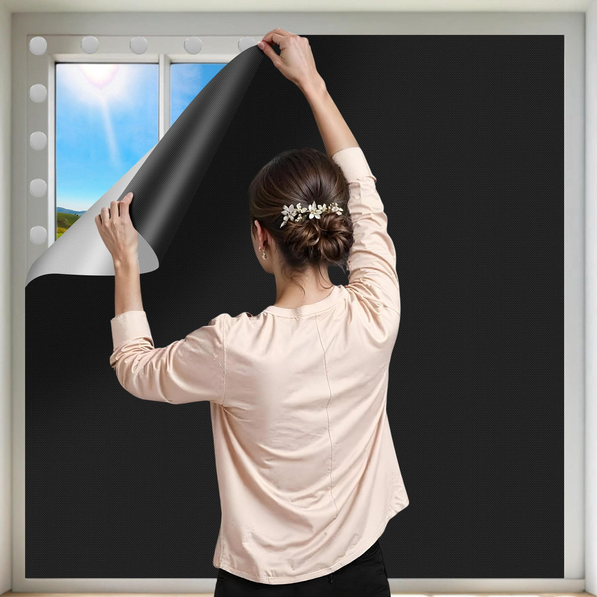 ZUNGOUMC 2-pack blackout curtains in packaging ready for quick room darkening setup.