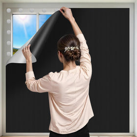 ZUNGOUMC 2-pack blackout curtains in packaging ready for quick room darkening setup.