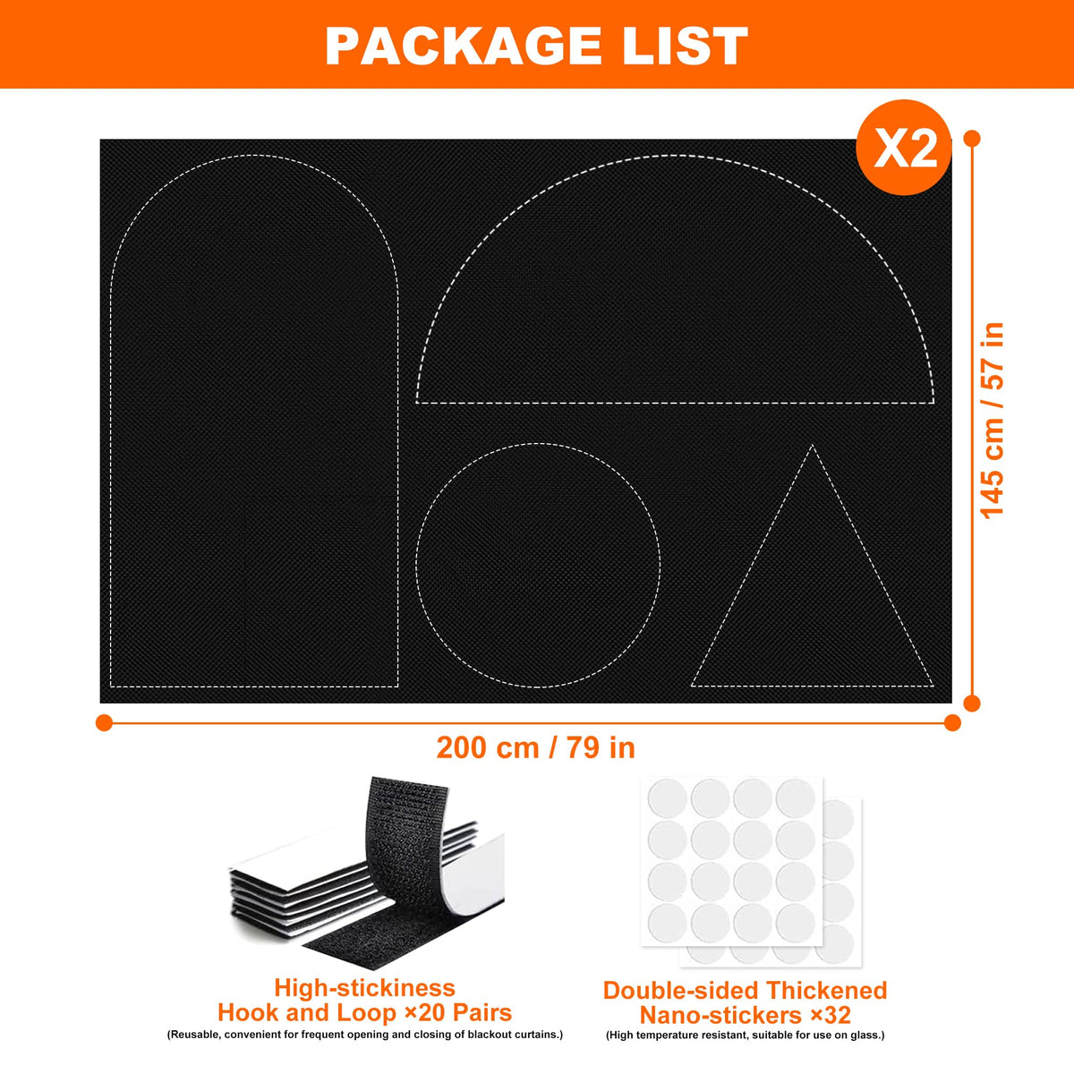 ZUNGOUMC back silver coating detail improves light blocking and insulation.