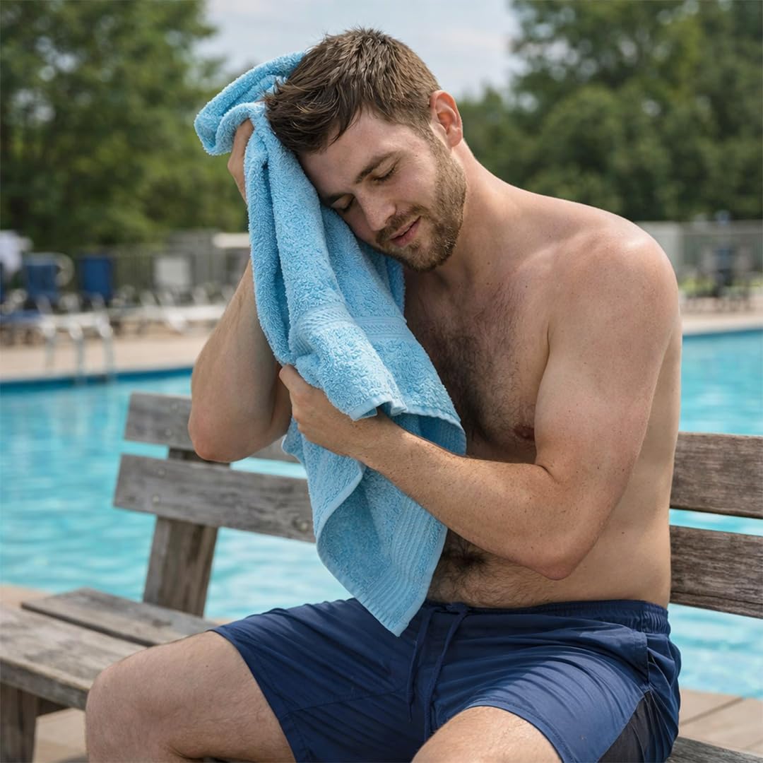 ZUPERIA Bath Towel bulk 6-pack for families.