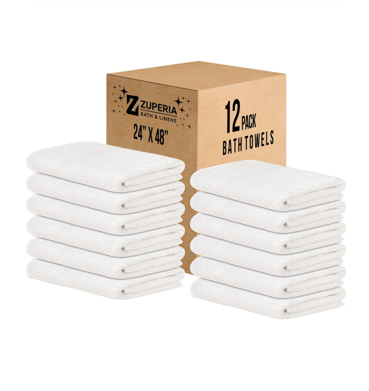 ZUPERIA classic bulk towels 24x48 pile—plush feel ideal for guest rooms