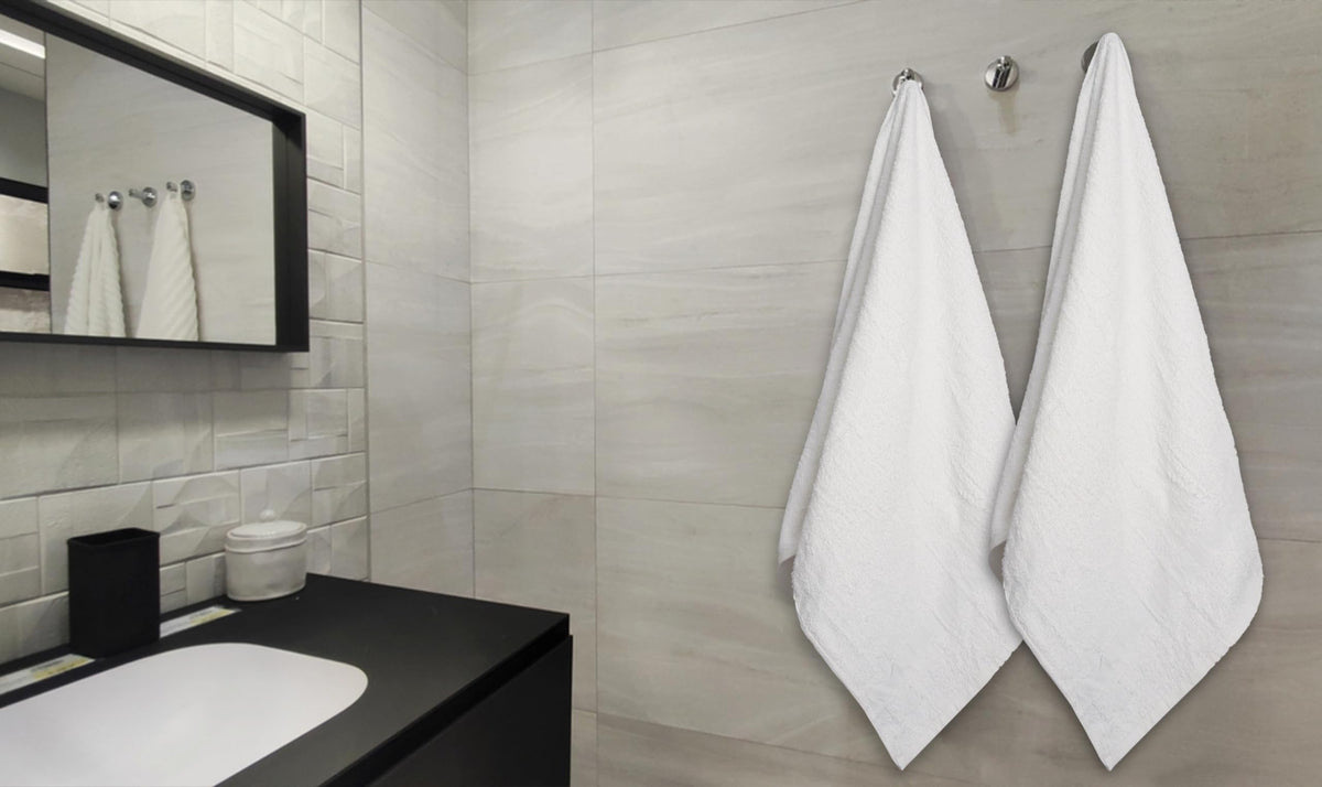 Zuperia flat lay, standard size suitable for showers and gym.