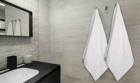Zuperia flat lay, standard size suitable for showers and gym.