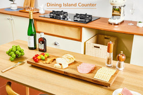 Zurklulu acacia wood shows natural grain with a protective water-based finish.