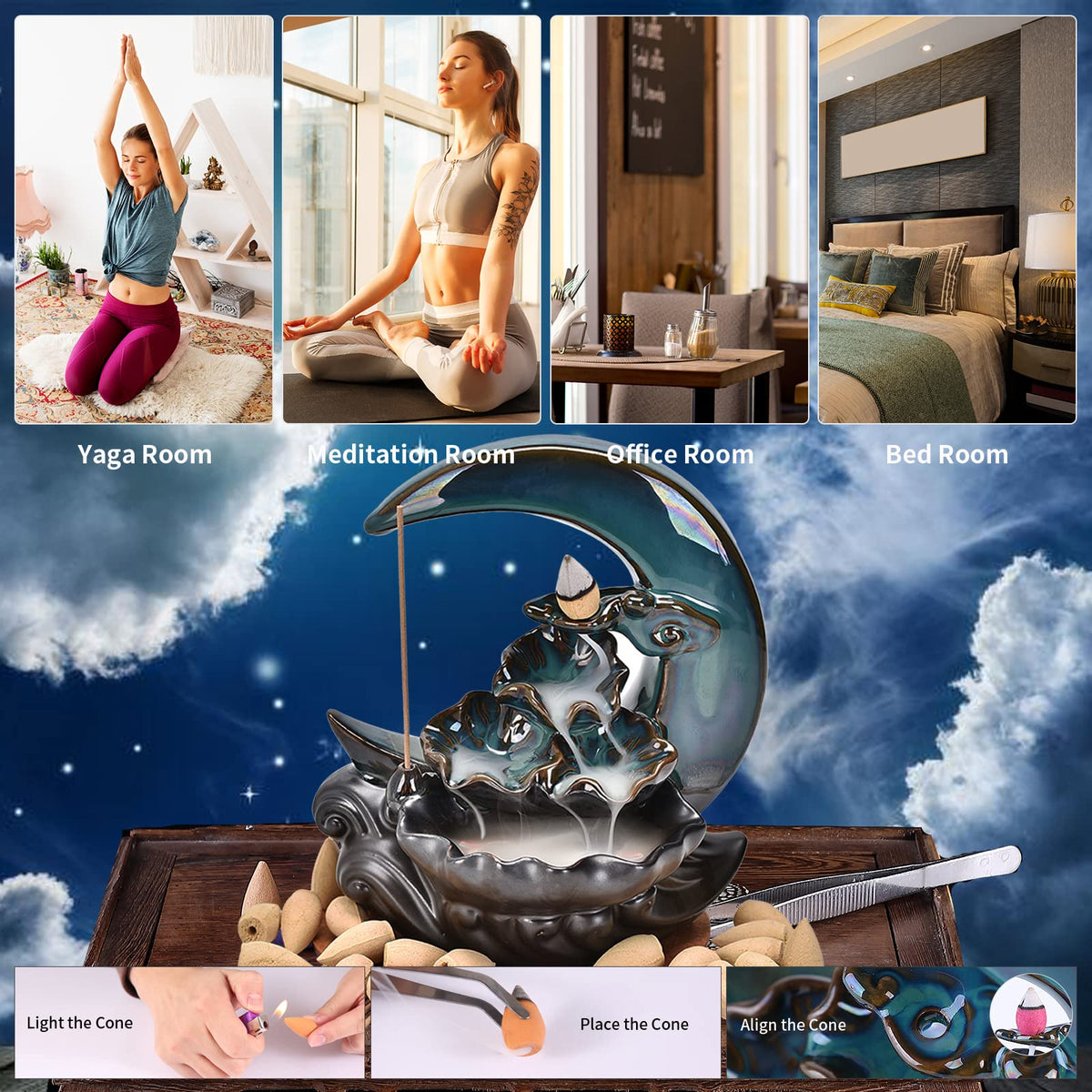 Room ambience enhanced by Zvaiuk New Moon decorative piece