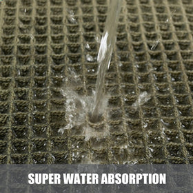 ZVFFDG clear rubber backing provides stable grip on smooth floors.
