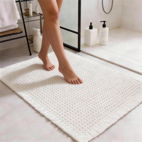 ZVFFDG waffle bath mat 18x30 close-up highlights durable weave and cozy underfoot comfort.