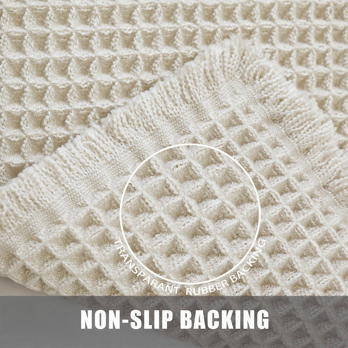 ZVFFDG waffle bath mat dense texture provides quick water soaking after shower.