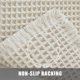 ZVFFDG waffle bath mat dense texture provides quick water soaking after shower.