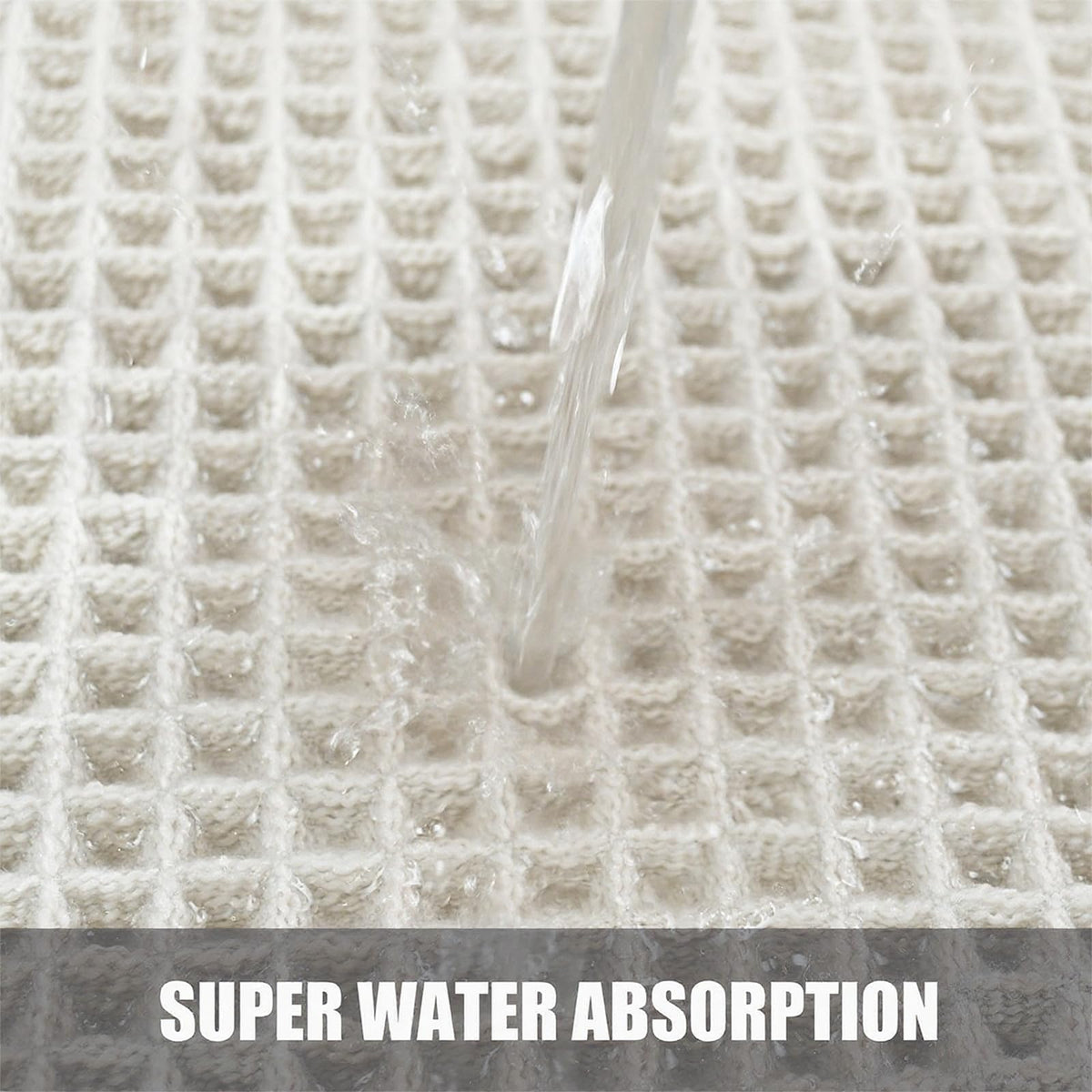 ZVFFDG waffle bath mat non-slip back keeps feet stable on smooth shower floors.