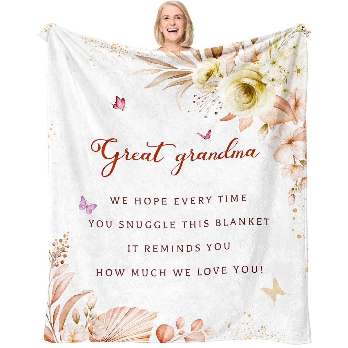 Zvzmzy Great Grandma Gifts blanket on a bed offering warm, comforting moments.