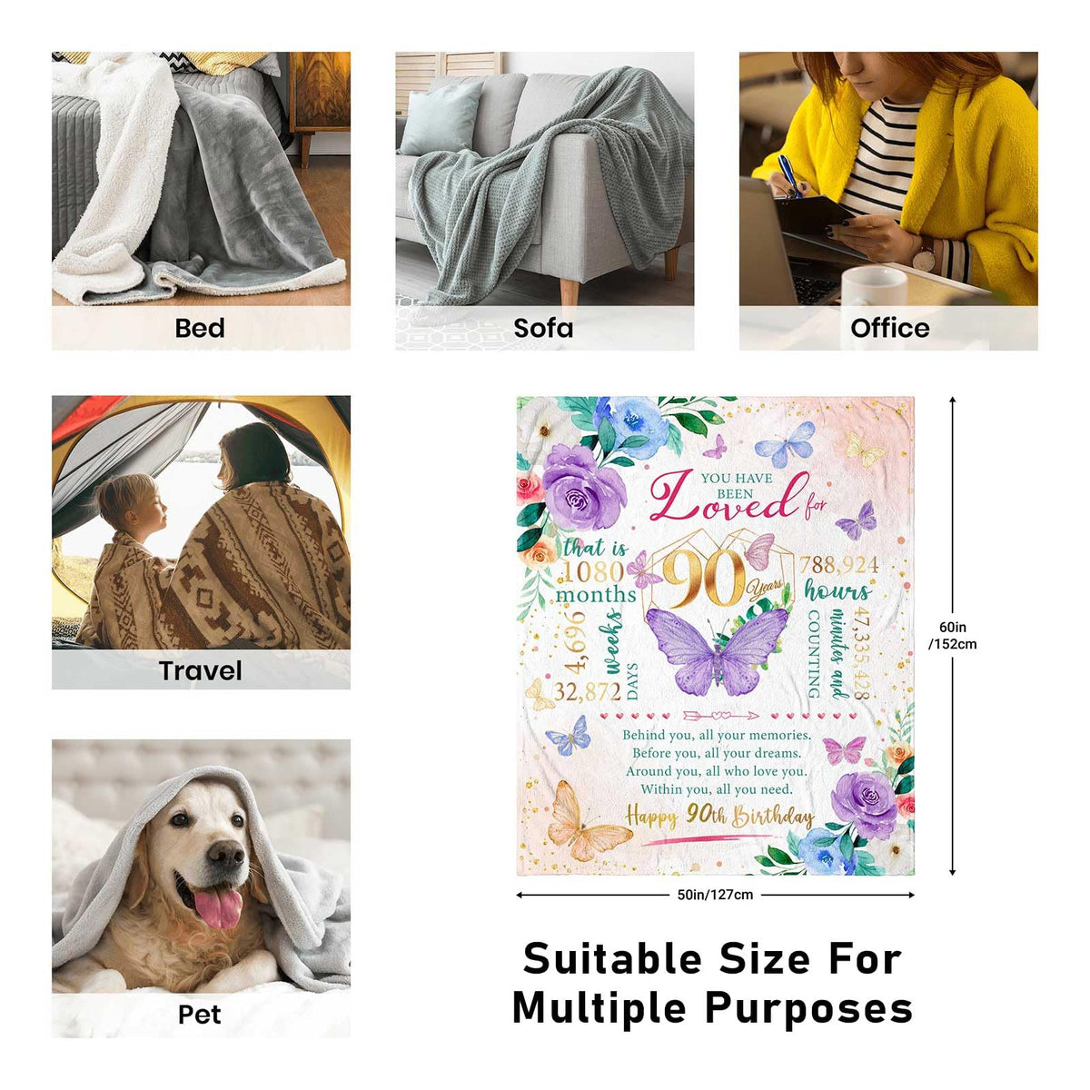 ZWERIVP soft flannel material blanket, durable daily comfort