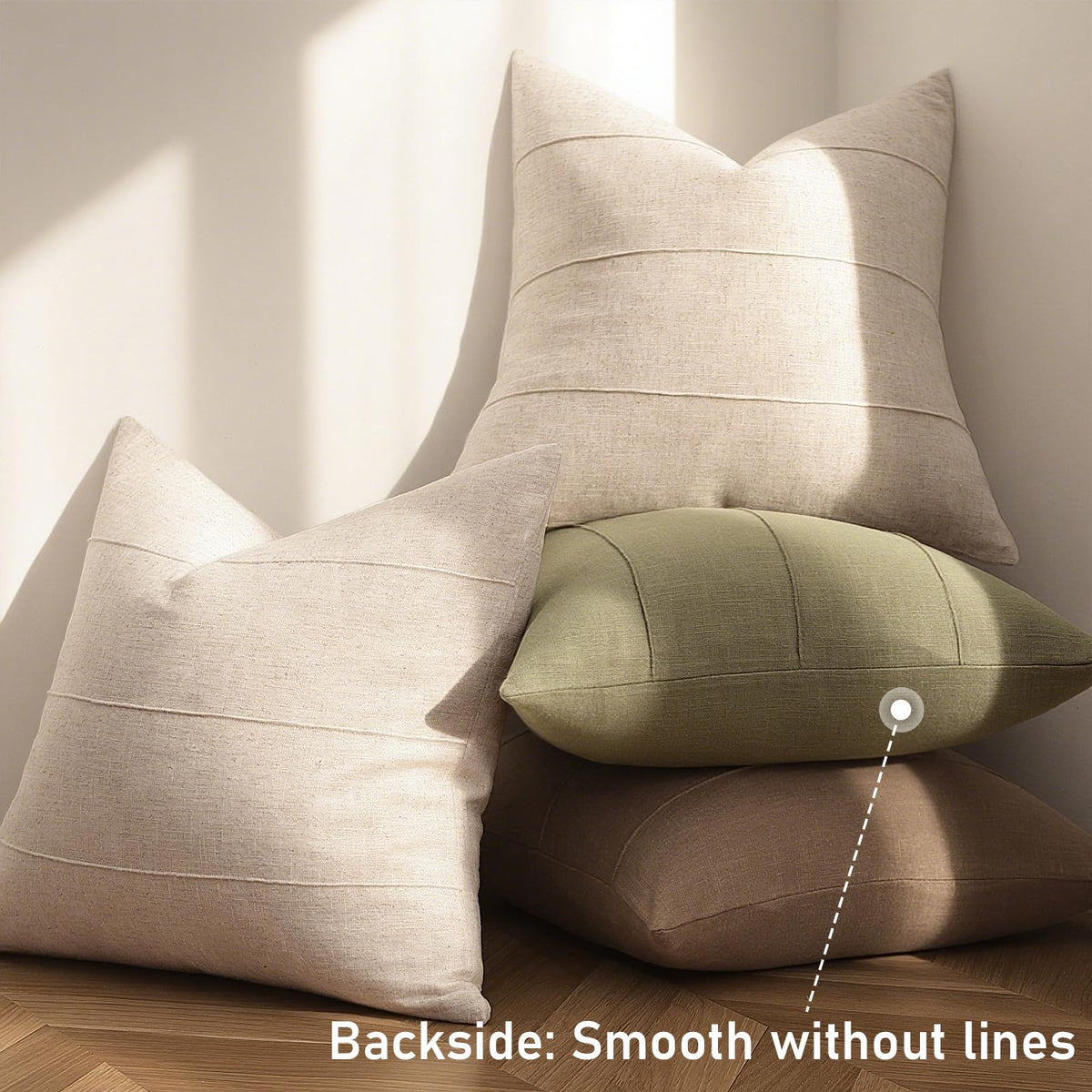 ZWJD chic minimal stripe pillow cover adds artisanal charm to living room styling.