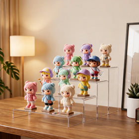 ZXQIRAX display risers retail-ready setup helps organize collectibles neatly
