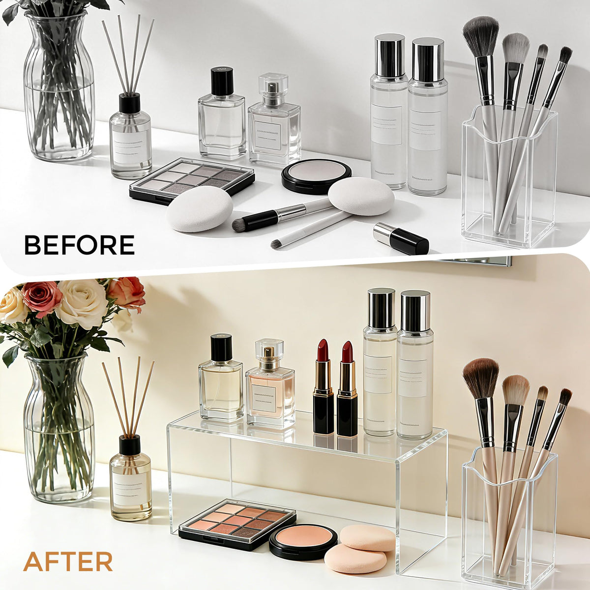 ZXQIRAX perfume display risers showcase fragrances clearly