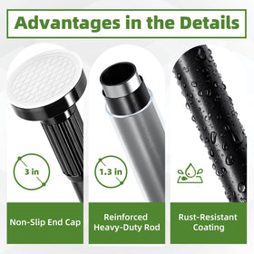 ZYKORT heavy-duty rod supports up to 55 lbs without bending