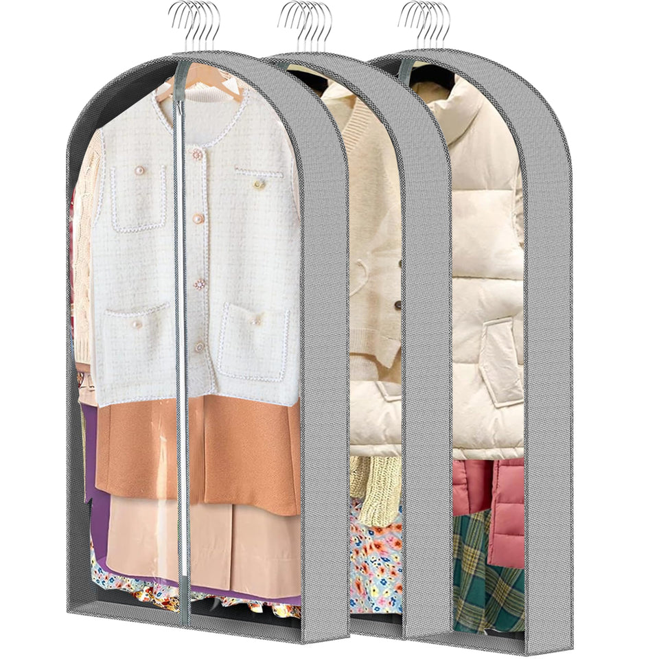 ZYKOYA garment bag zipper close-up, durable and smooth for long-lasting use