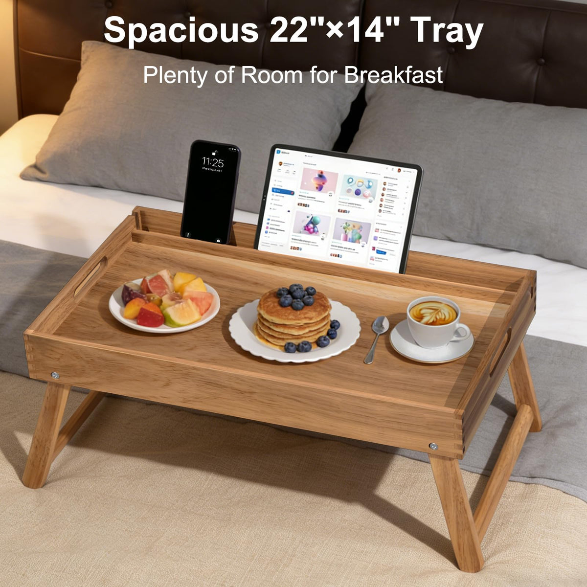 Zyraflux dual cable grooves help organize charging cords neatly.