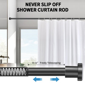 ZYRW Black rod fits bathroom, kitchen, and window needs.