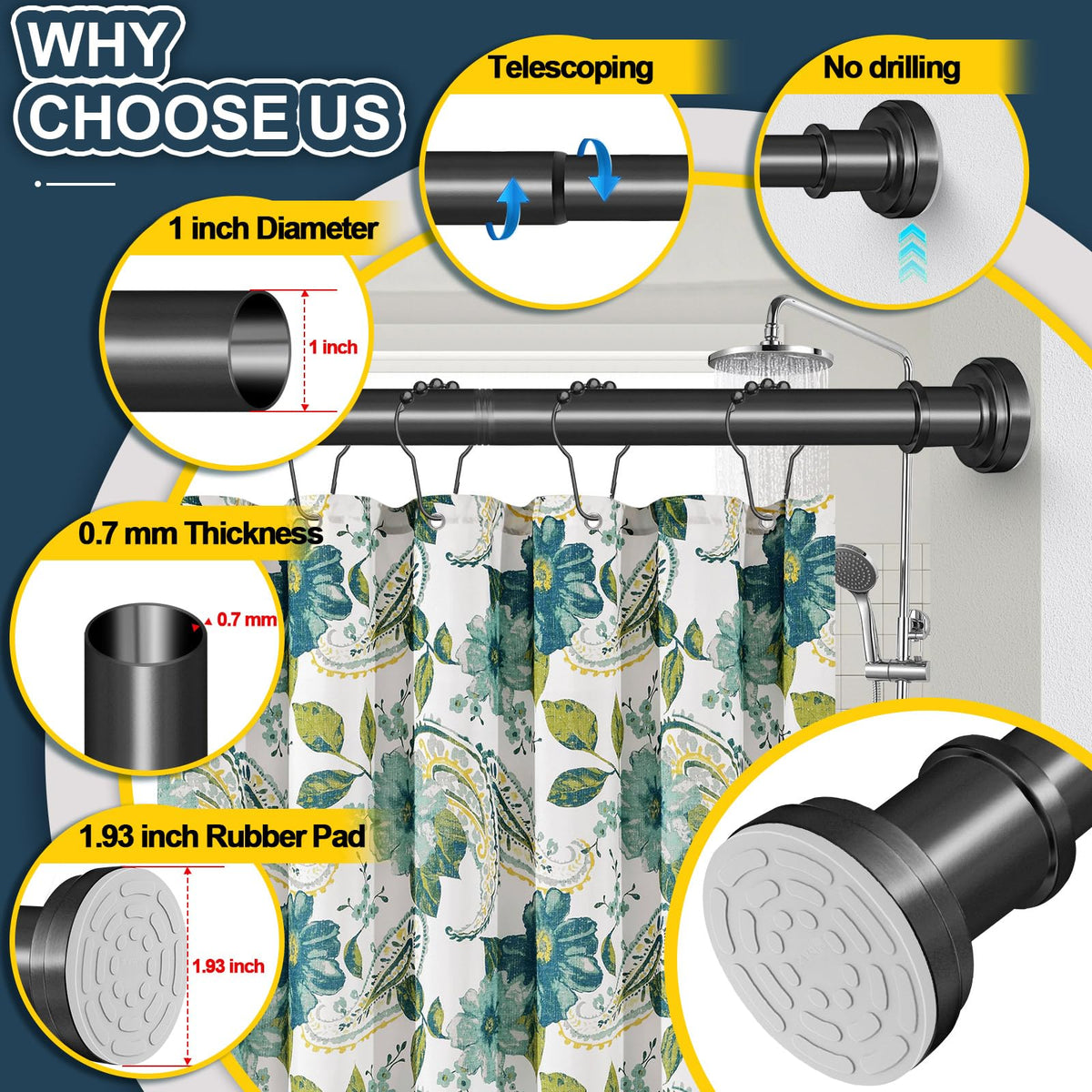ZYRW rod suitable for indoor and outdoor applications, including room dividers.