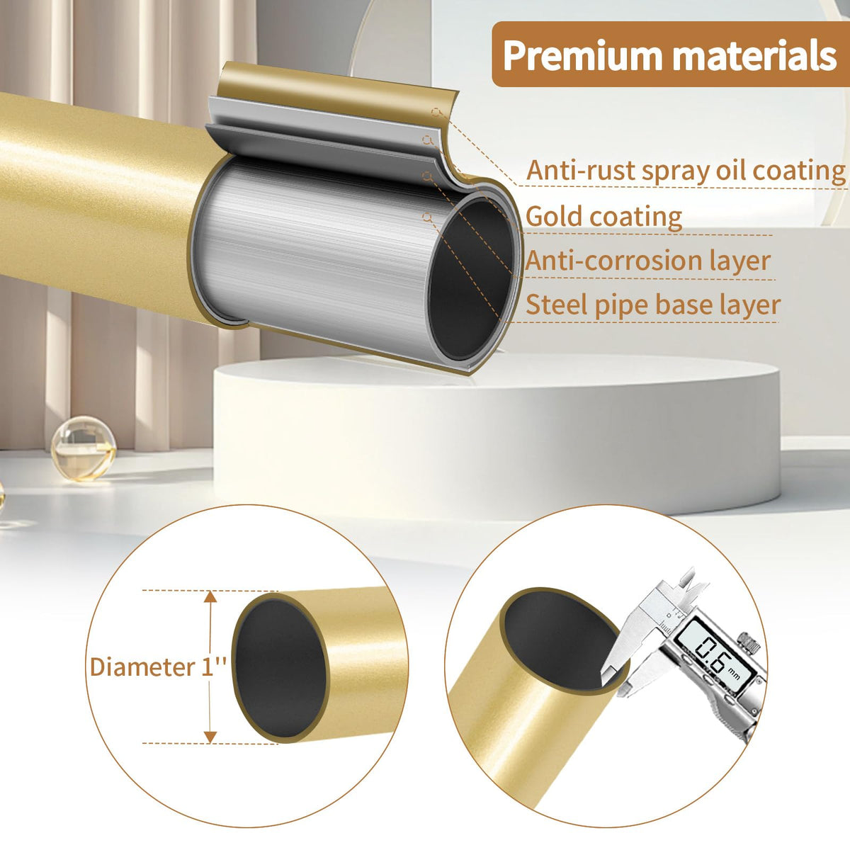 ZYRW modern gold finish complements contemporary decor and furniture.