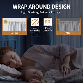 ZYRW Gold Curtain Rod wall or ceiling mount for versatile installation.