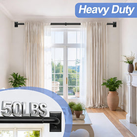 ZYRW heavy-duty rod supporting curtains up to 50 pounds.