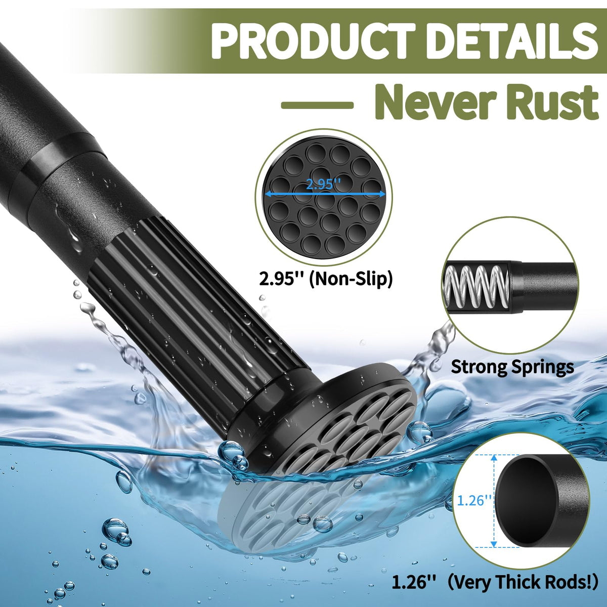 ZYRW rust-resistant coating helps resist moisture for long-lasting use.