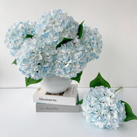 ZYTUYO white-blue silk hydrangea 20in bouquet adds lasting elegance to home decor