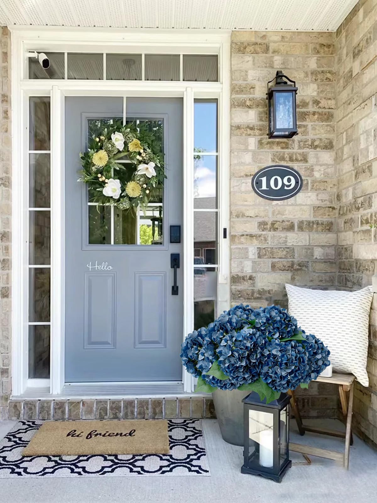 ZYTUYO assembled hydrangea heads on long stems for easy setup.
