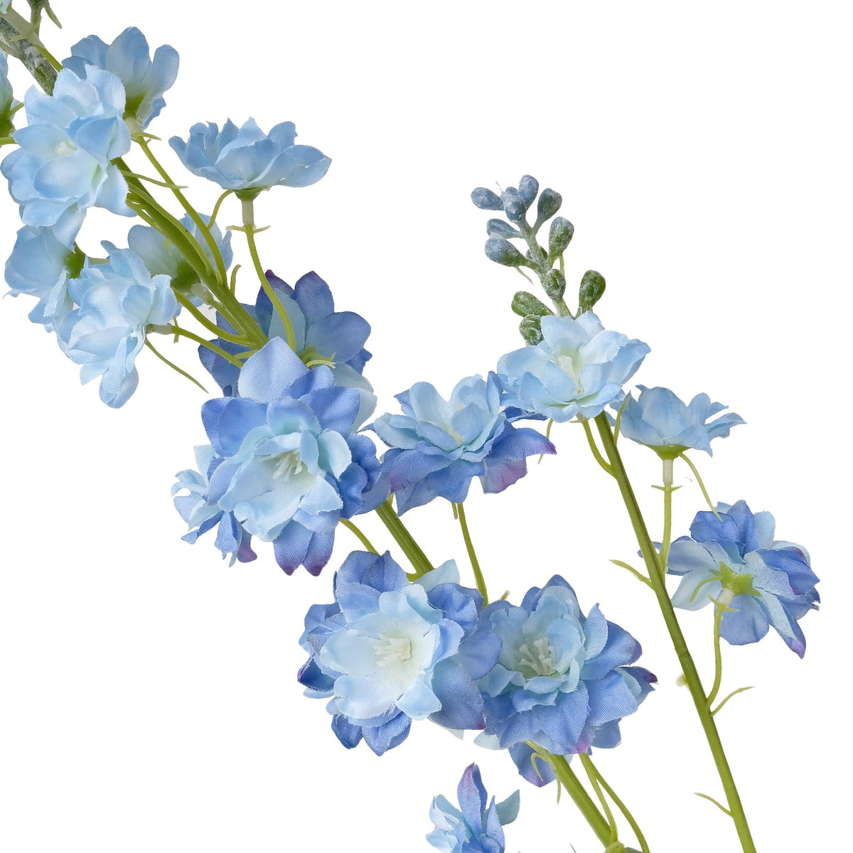 ZYTUYO lifelike larkspur petals in a vibrant light blue shade.