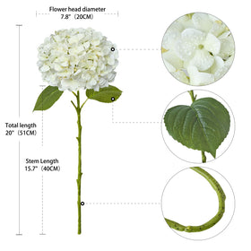 ZYTUYO 20-inch hydrangea size and dimension for short or tall vases