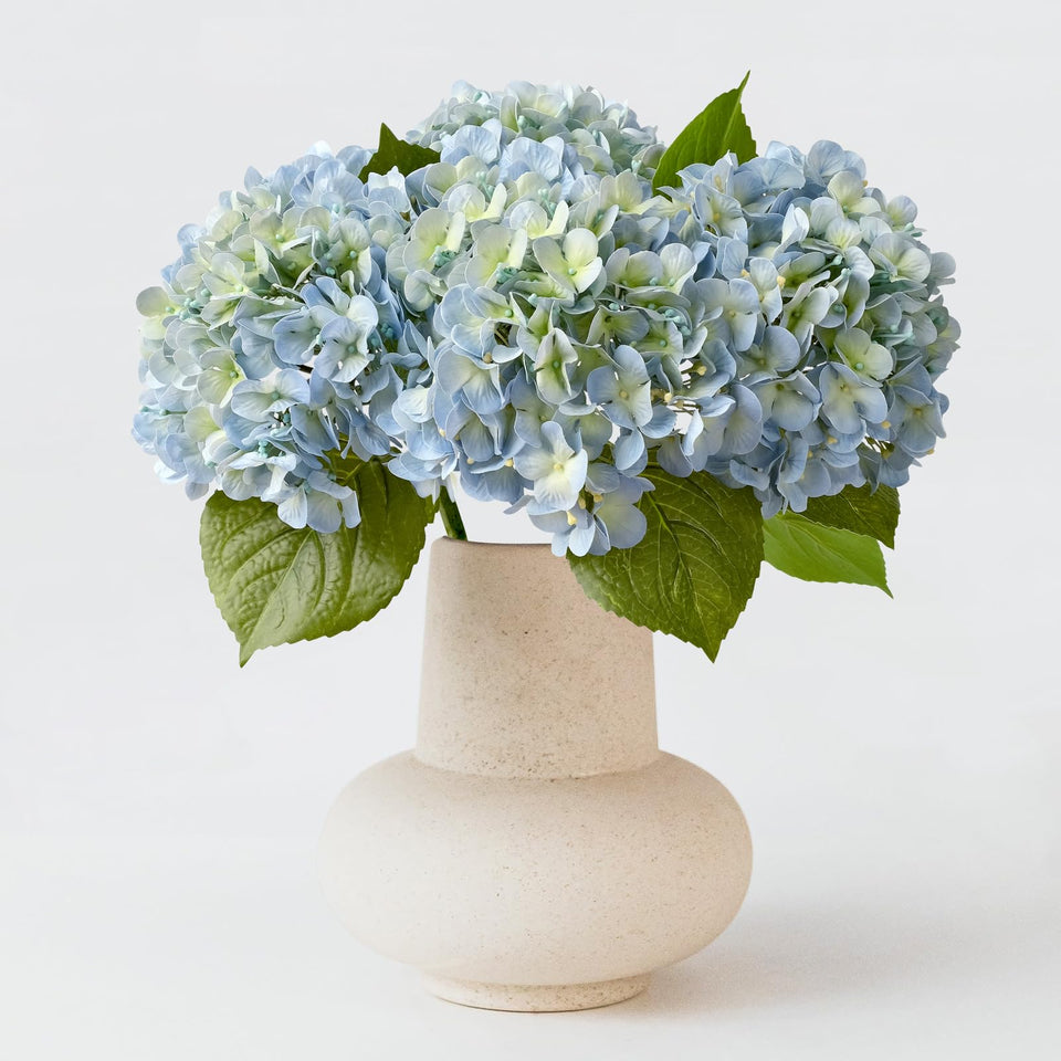 ZYTUYO artificial light blue hydrangea head close-up for elegant table decor