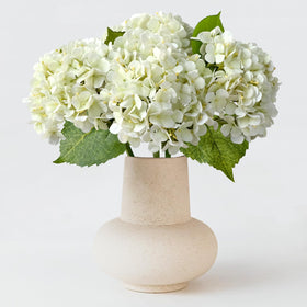 ZYTUYO ivory white hydrangea head closeup showing lifelike petals for elegant decor