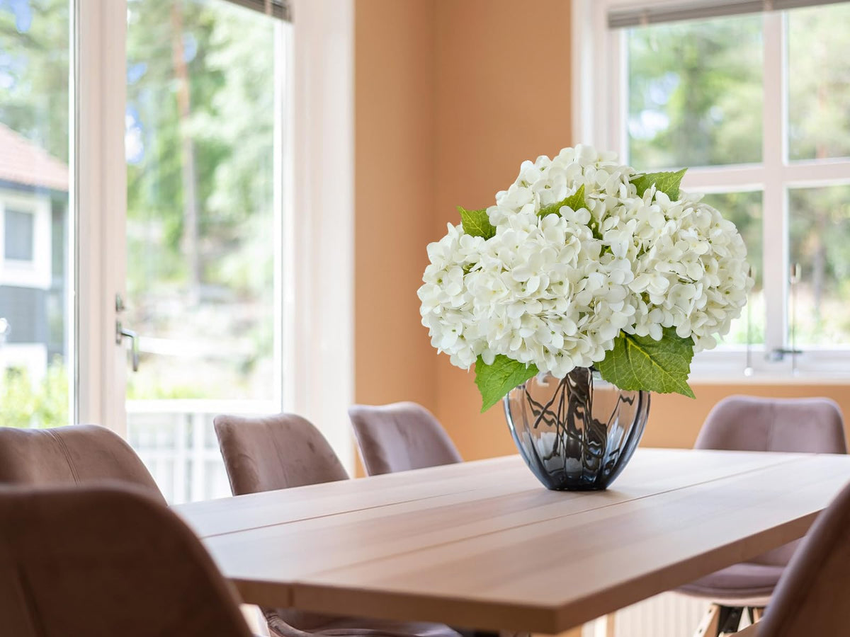 ZYTUYO ivory white hydrangea packaging-separated heads and stems for easy transport