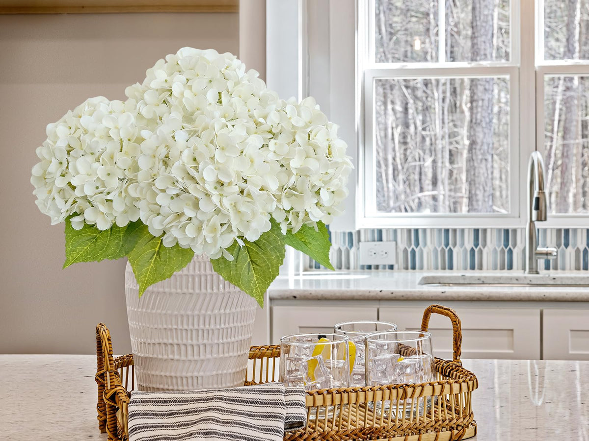 ZYTUYO ivory white hydrangea table centerpiece for chic tablescapes