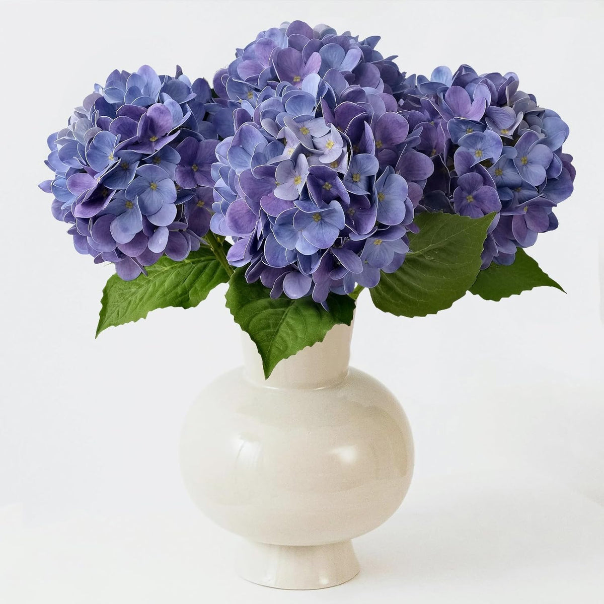 ZYTYUO violet-blue faux hydrangea flowers for tall vase displays