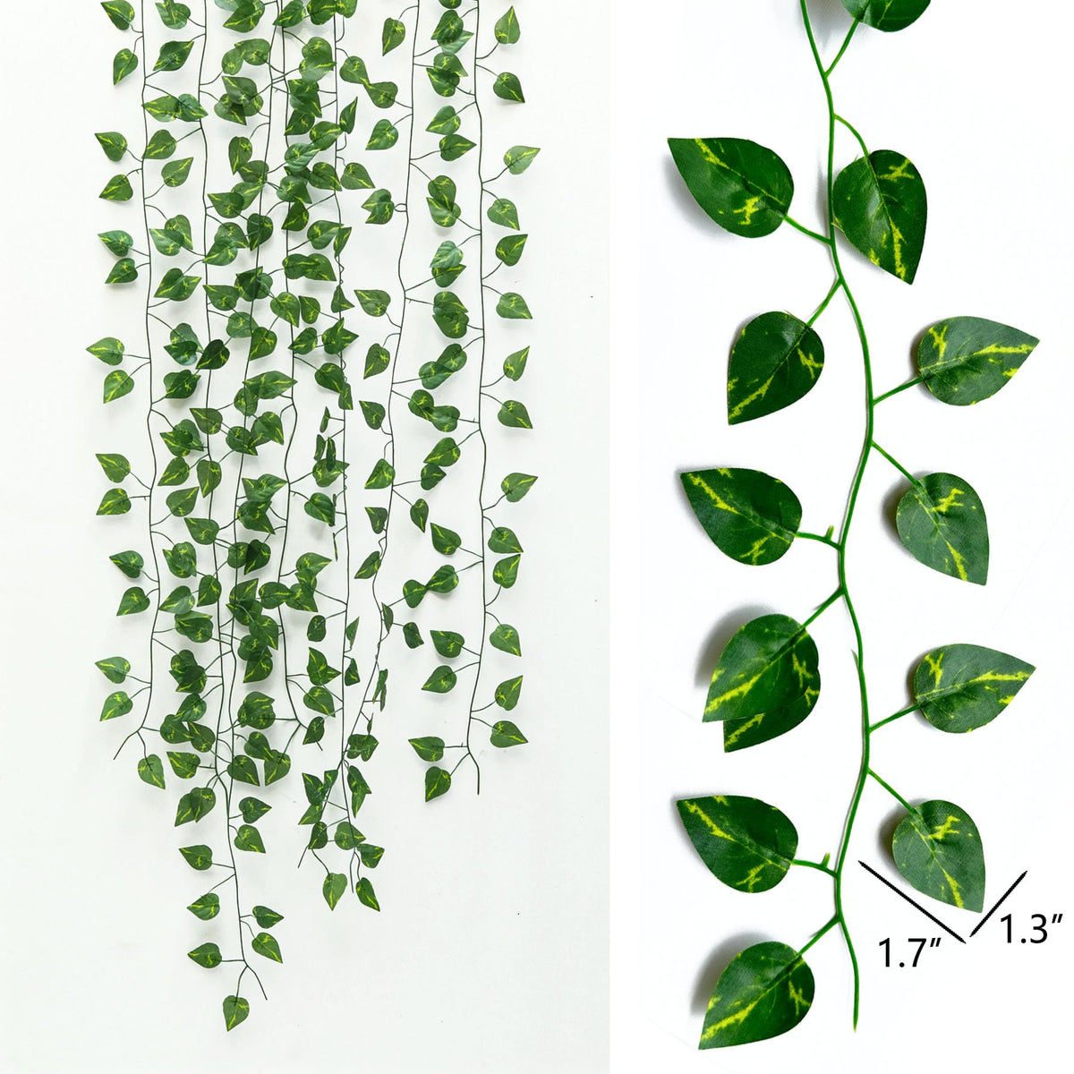 ZYIGYI artificial greenery hanging vines add color to any wall.