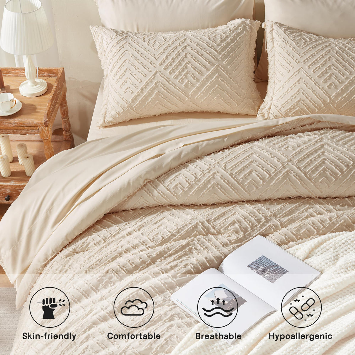 Zzlpp brushed microfiber fabric close-up, ultra-soft and breathable