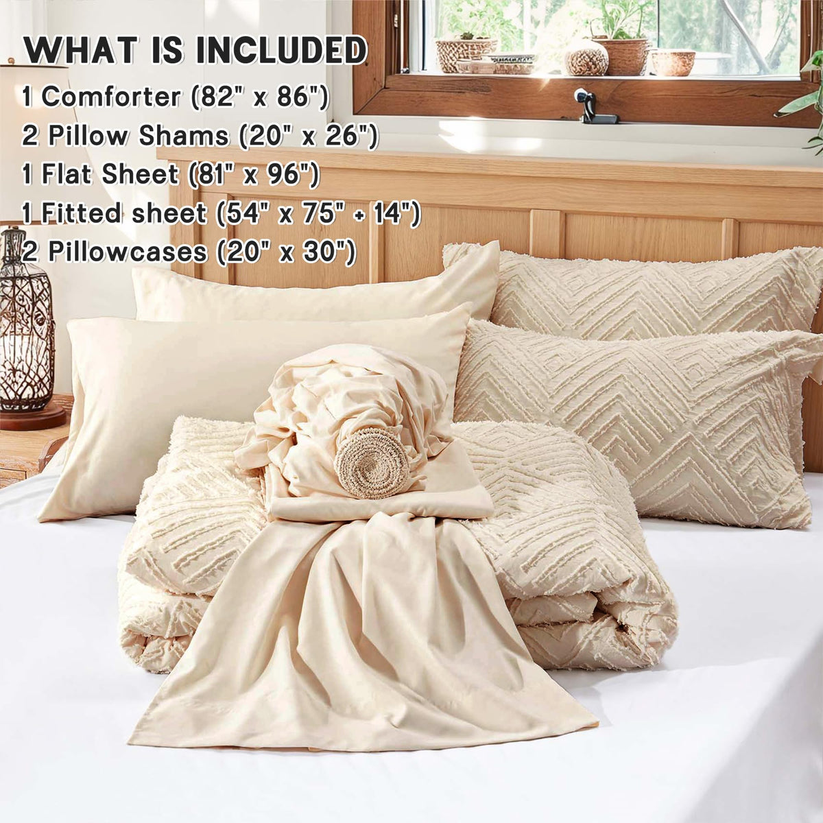 Zzlpp deep-pocket fitted sheet fits mattresses up to 14 inches securely.