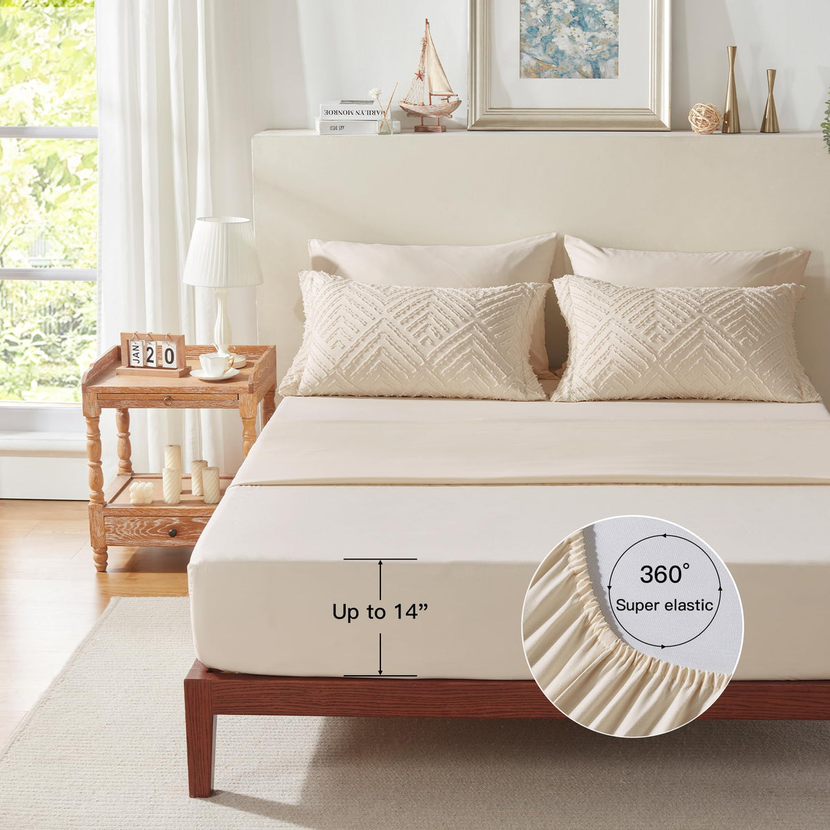 Zzlpp flat sheet and pillowcases layout for complete bedding set