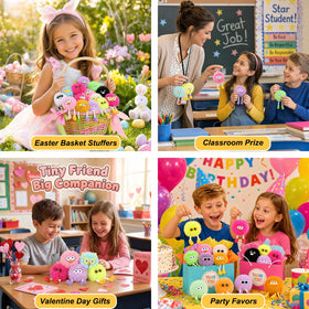 ZZLWAN back-to-school prize plush keychains for classroom rewards.