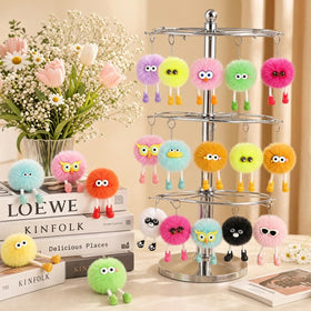 ZZLWAN plush keychain with a durable metal ring for daily clipping.