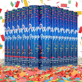 ZZPAKUE confetti cannon 12in pack fires vibrant multicolor confetti at celebrations