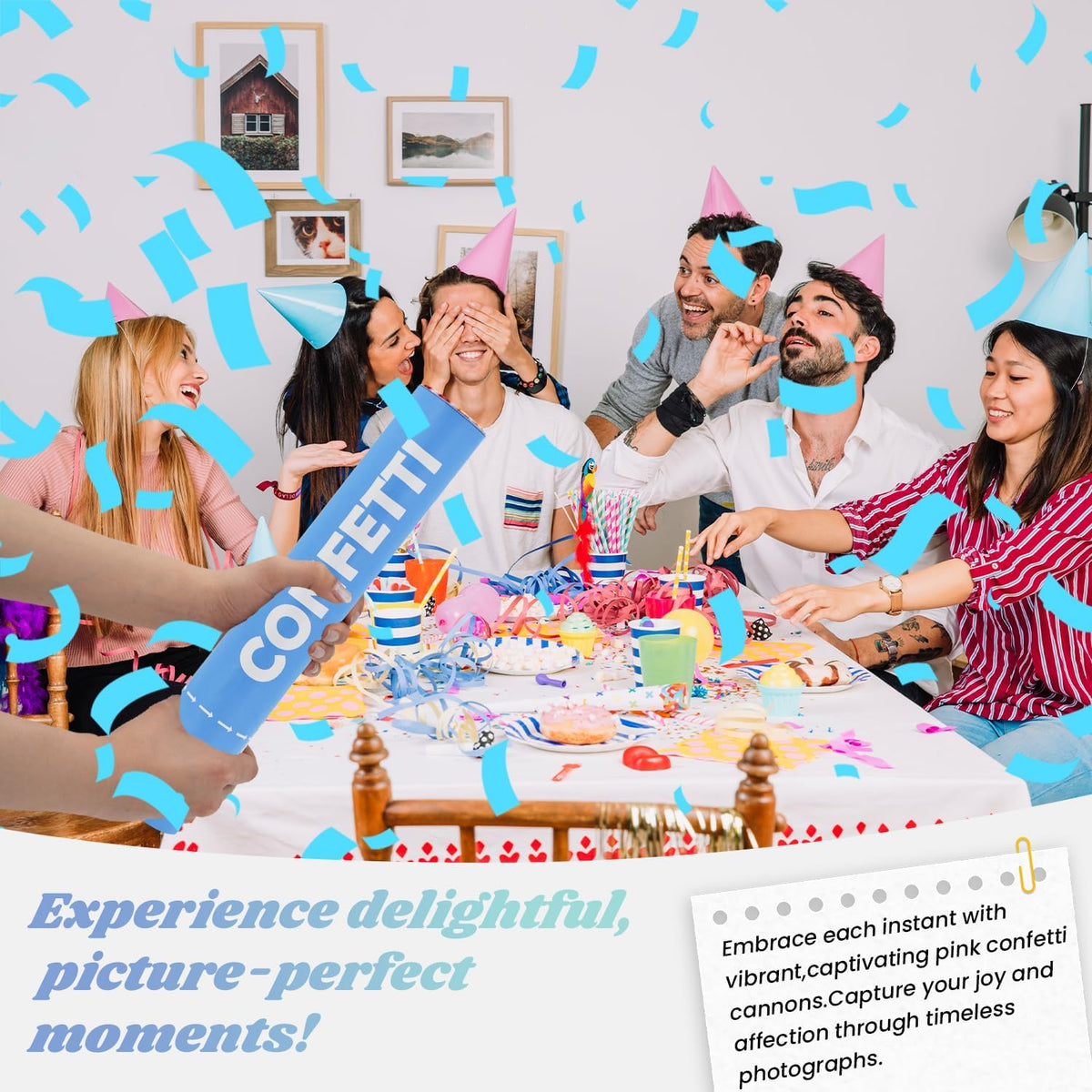 ZZPAKUE blue biodegradable confetti is safe and eco-friendly