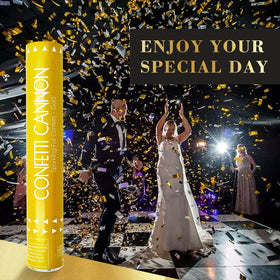 ZZPAKUE confetti poppers feature safe, simple twisting for quick, mess-minimized use.
