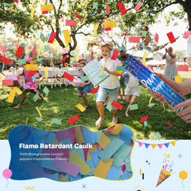 Safe-use guidance for ZZPAKUE confetti cannon with upward bursts