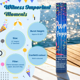 ZZPAKUE confetti poppers with biodegradable multicolor confetti for eco-friendly moments